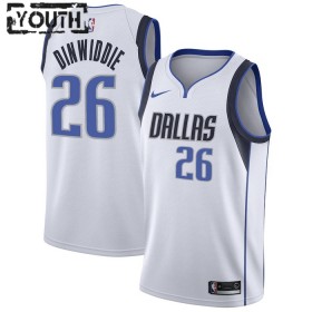 Camiseta Niños NBA Dallas Mavericks Spencer Dinwiddie 26 2022-23 Nike Association Edition Blanco Swingman